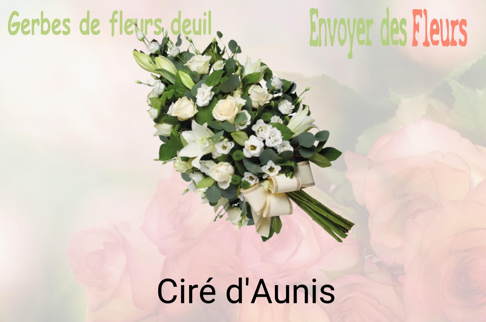 Gerbe de fleurs de deuil livrée à Ciré-d'Aunis